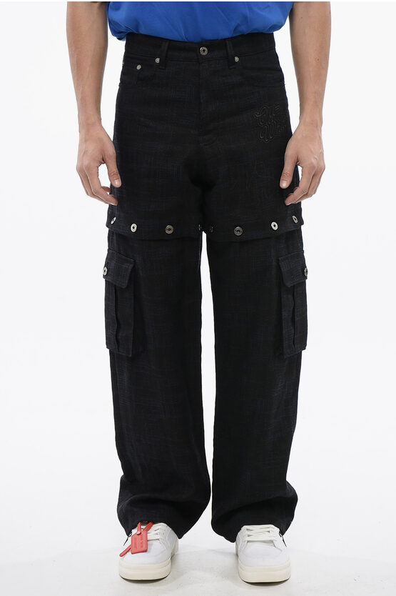 Off-white Black 90s Logo Straight Leg Cargo Pants