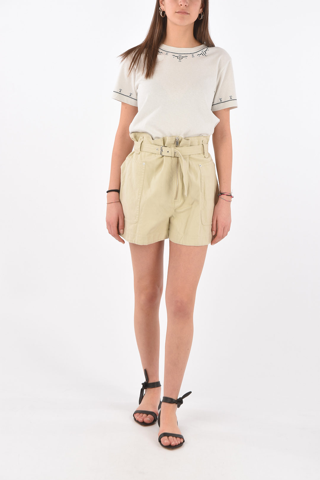 Isabel Marant Linen Blend PARANA Shorts with Belt women Isabel Marant Linen Blend PARANA Shorts with Belt women