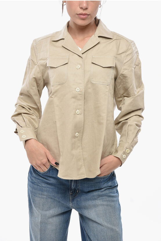 Ines De La Fressange Linen-blend Sahariana Shirt Evana