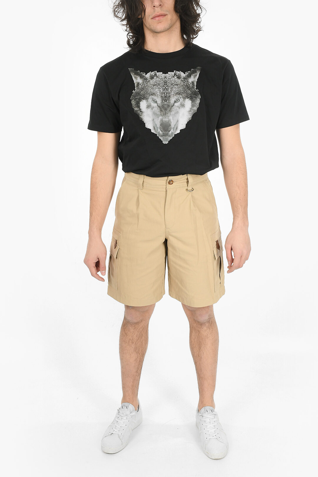 Burberry Linen-blend Single-pleated Cargo Shorts with