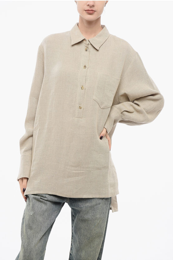 Super Blond Linen Oversized Shirt