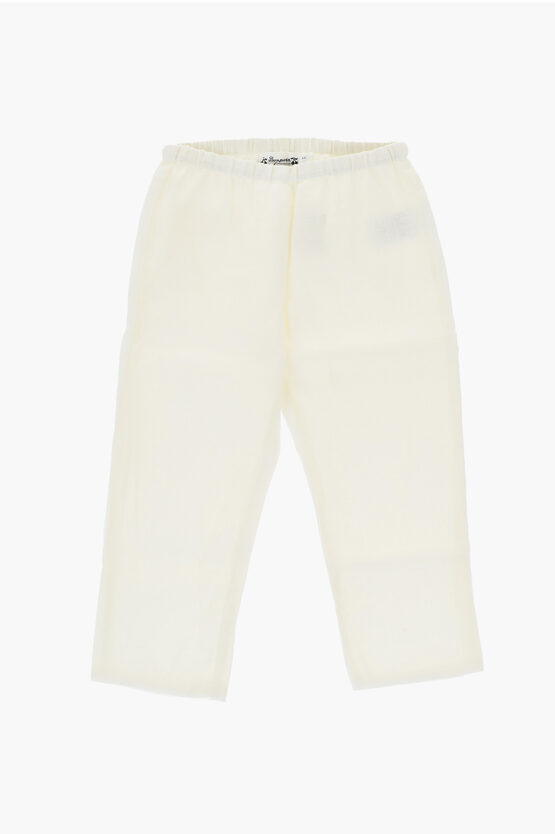 BONPOINT LINEN PANTS WITH ELASTIC WAISTBAND