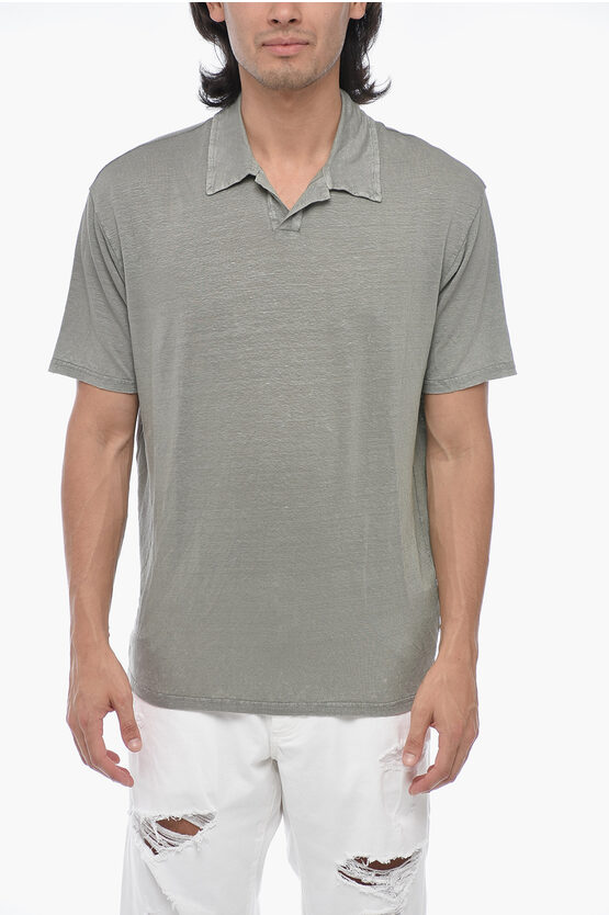 Shop Roberto Collina Linen Short Sleeved Polo