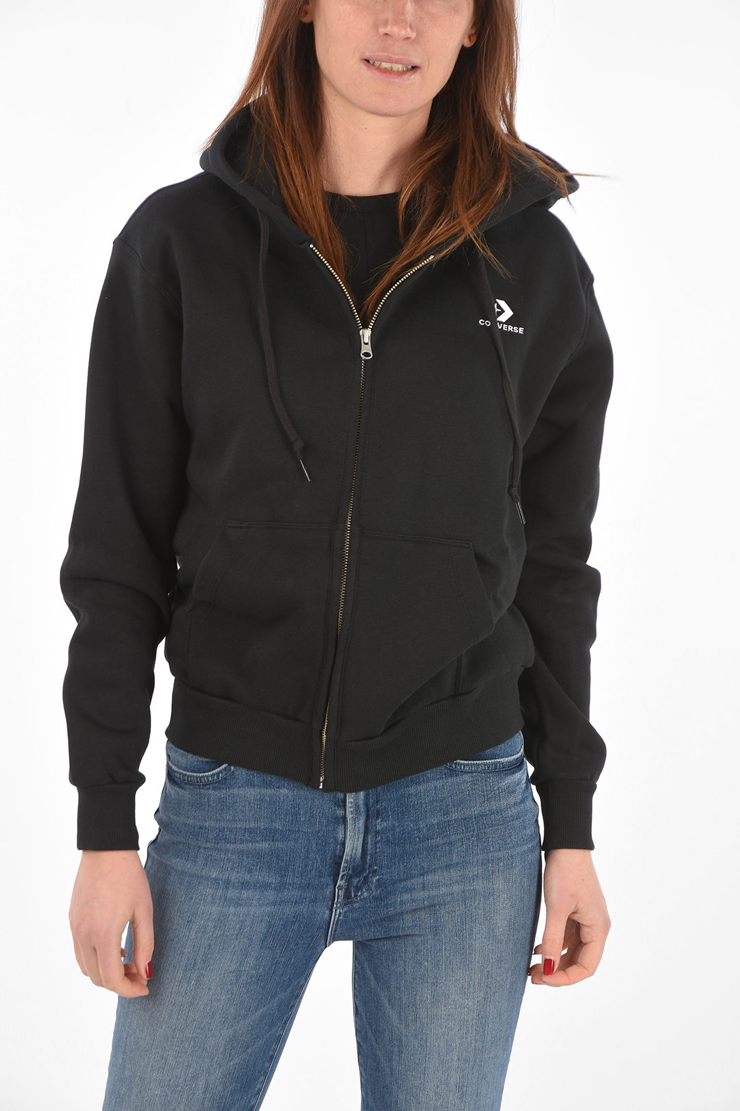 objetivo Rebotar nitrógeno Converse Logo Embroidered Hoodie Sweatshirt women - Glamood Outlet