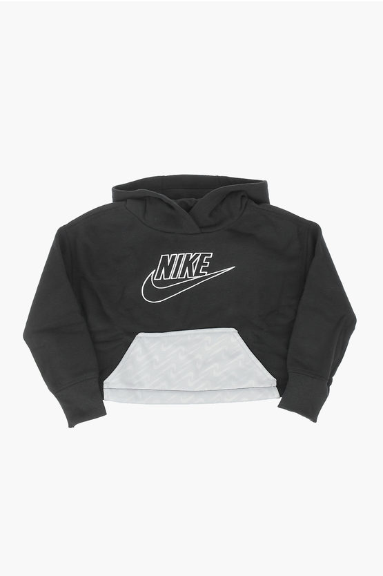 Nike Logo Embroidered Hoodie Sweatshirt In Multi