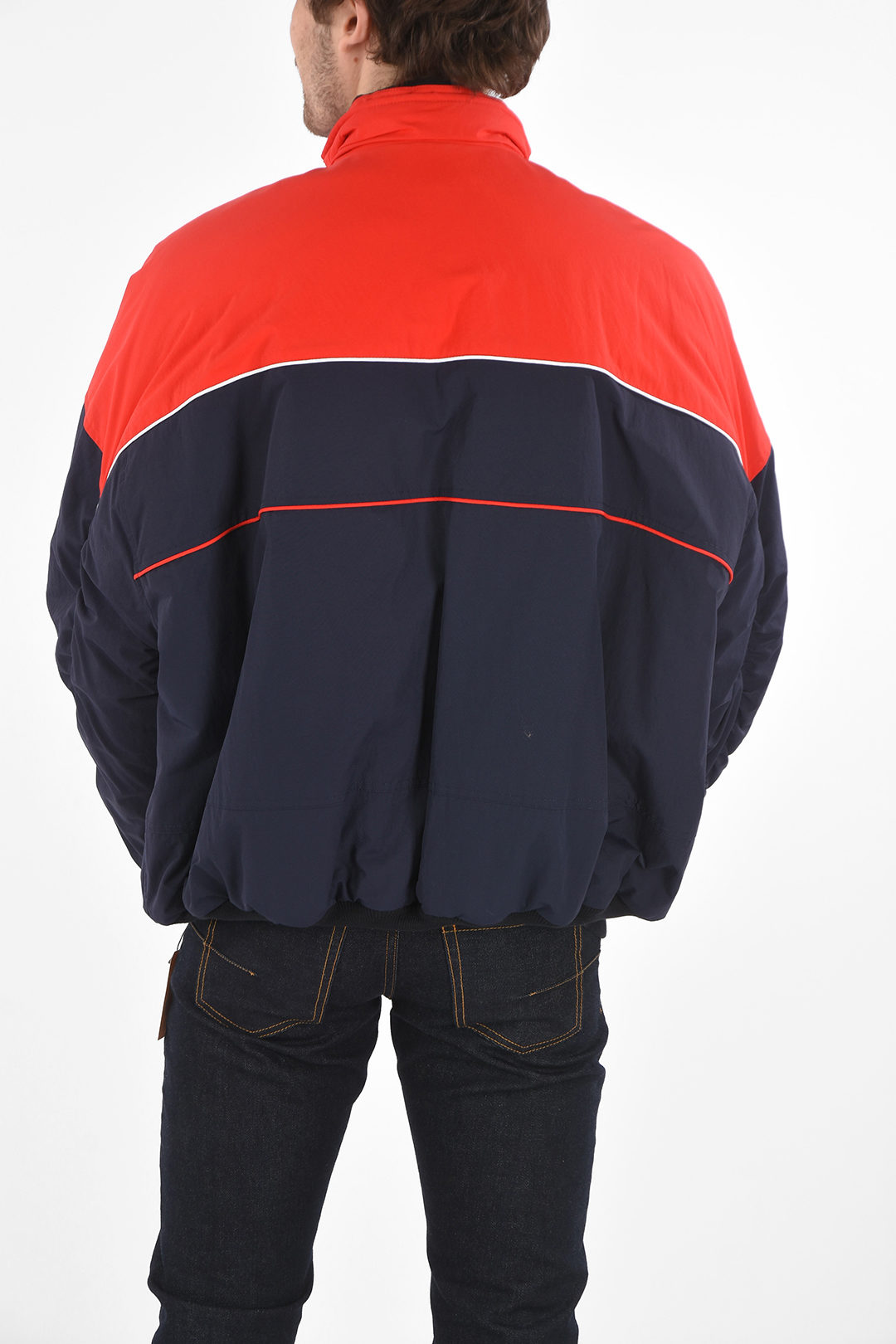 Balenciaga nylon logo denim jacket deals