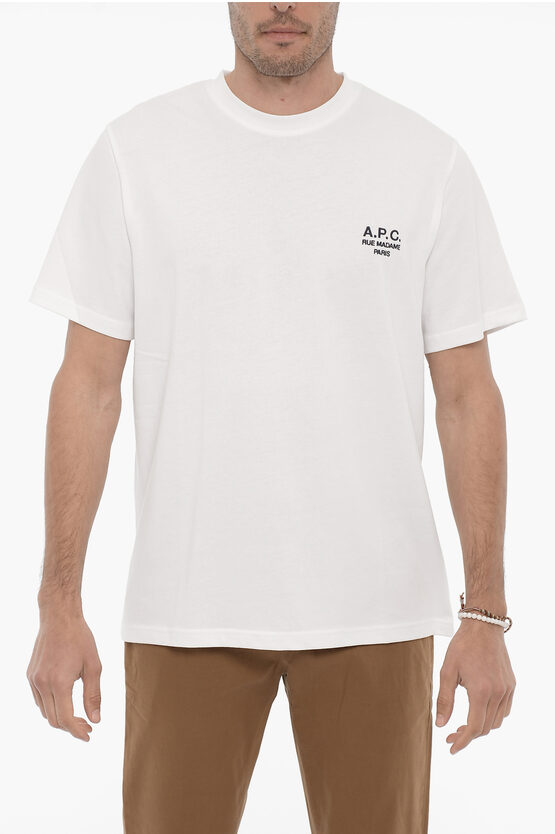 Apc Logo Embroidered Raymond T-shirt In White