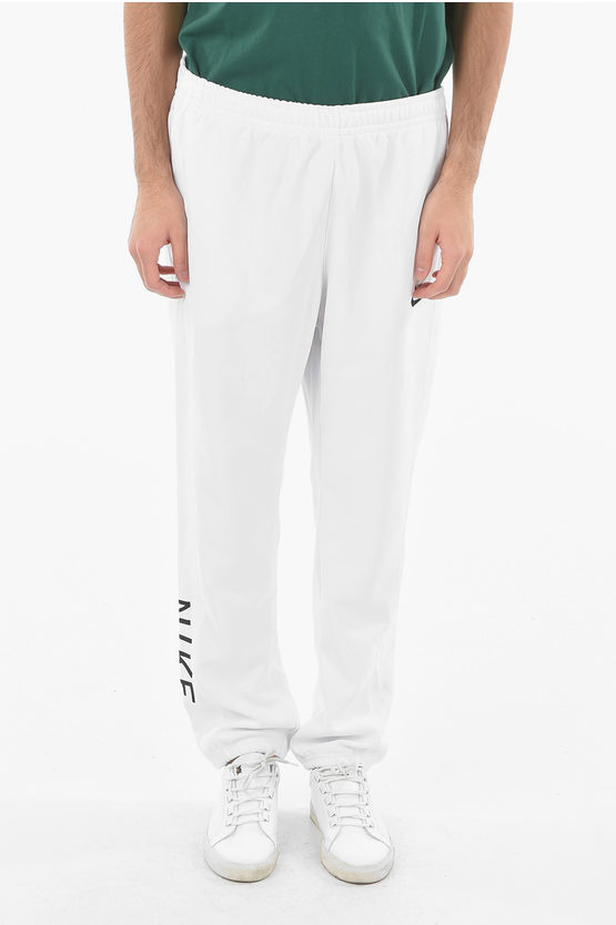 Nike Logo Embroidered Solid Colour Joggers In White
