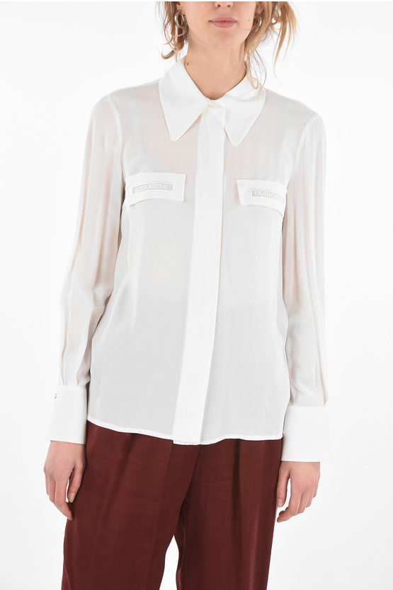 Elisabetta Franchi Logo Fake Breast-pocket Viscose Shirt