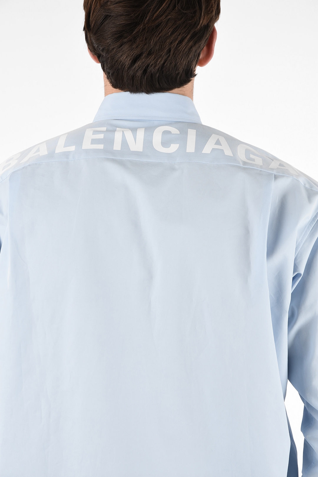 Balenciaga logo print long sleeve ...