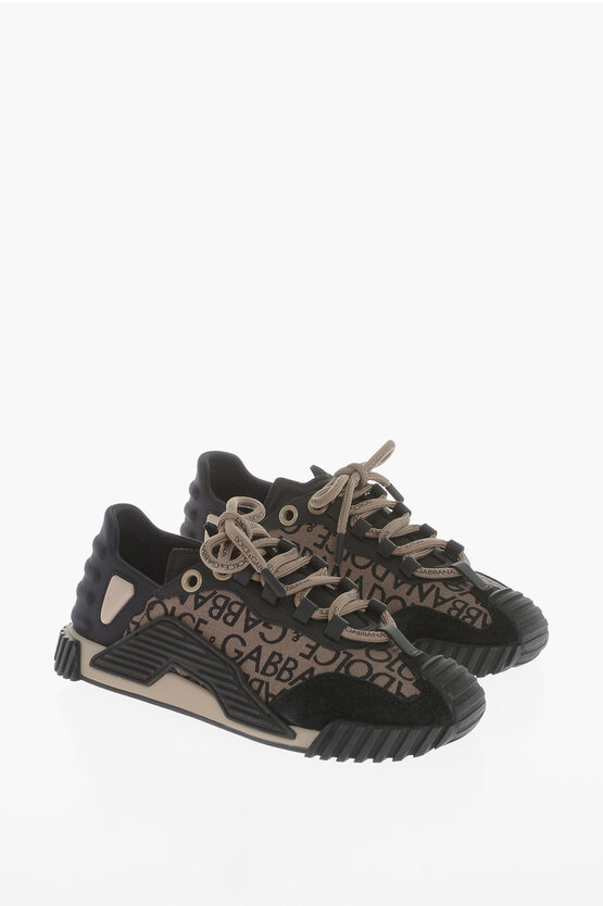 Dolce & Gabbana Logo Print Low-top Sneakers In Black