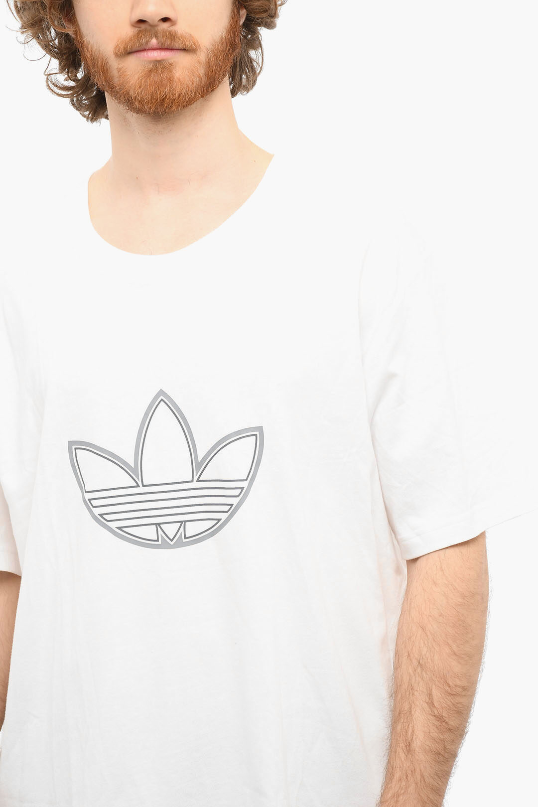 Piket gedragen menu Adidas Logo Print OUTLINE Short Sleeved T-shirt men - Glamood Outlet