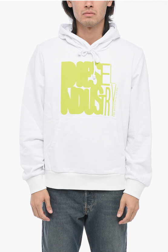 Shop Diesel Logo Print S-ginn-hood-k29 Hoodie