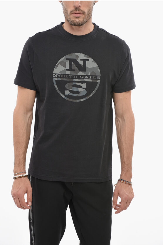 Shop North Sails Logo Print Short Sleeved T-shirt