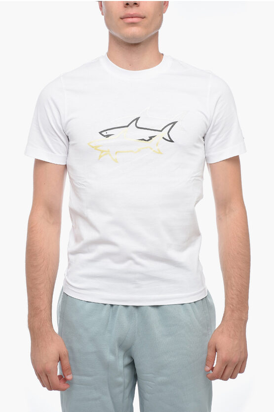 Shop Paul & Shark Logo Print Short Sleeved T-shirt