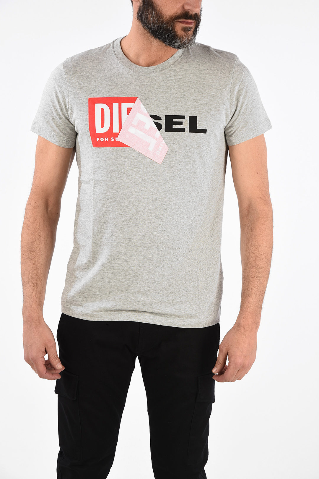 gentagelse kranium imod Diesel Logo Print T-DIEGO-QA Crewneck T-Shirt men - Glamood Outlet
