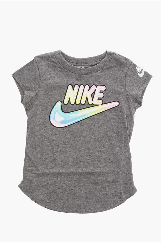 Nike Logo-print T-shirt In Grey