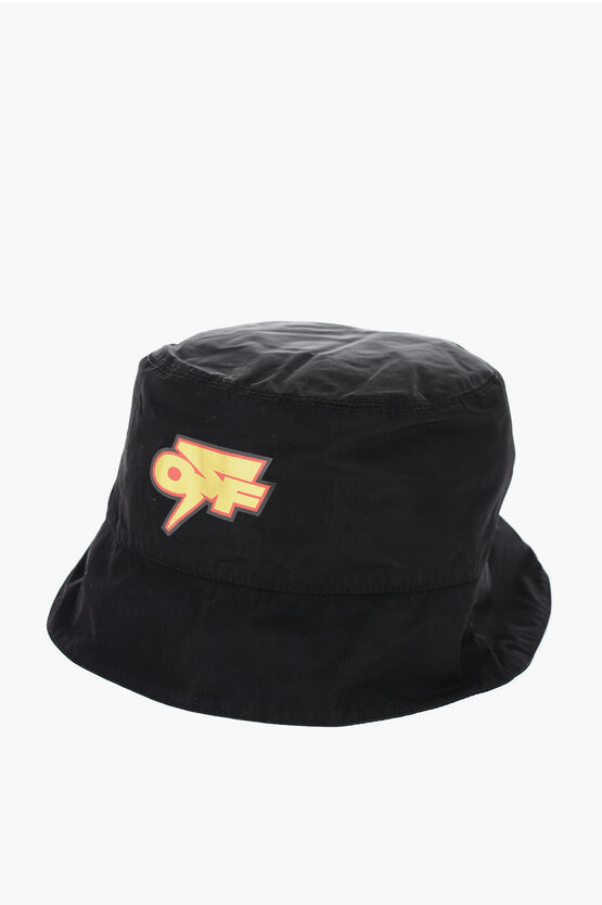 Shop Off-white Logo Print Thunder Bucket Hat