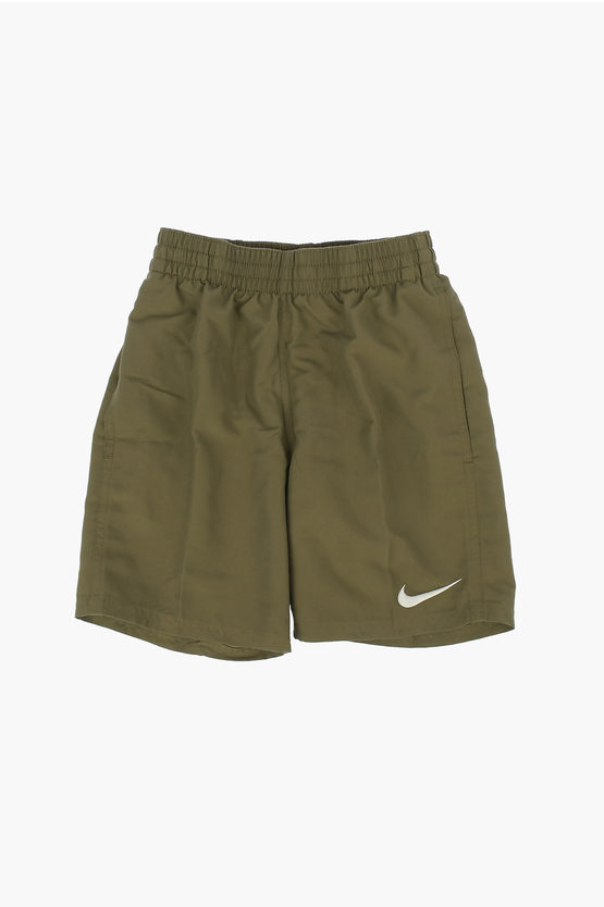 Logo Printed Boxer Swimsuit