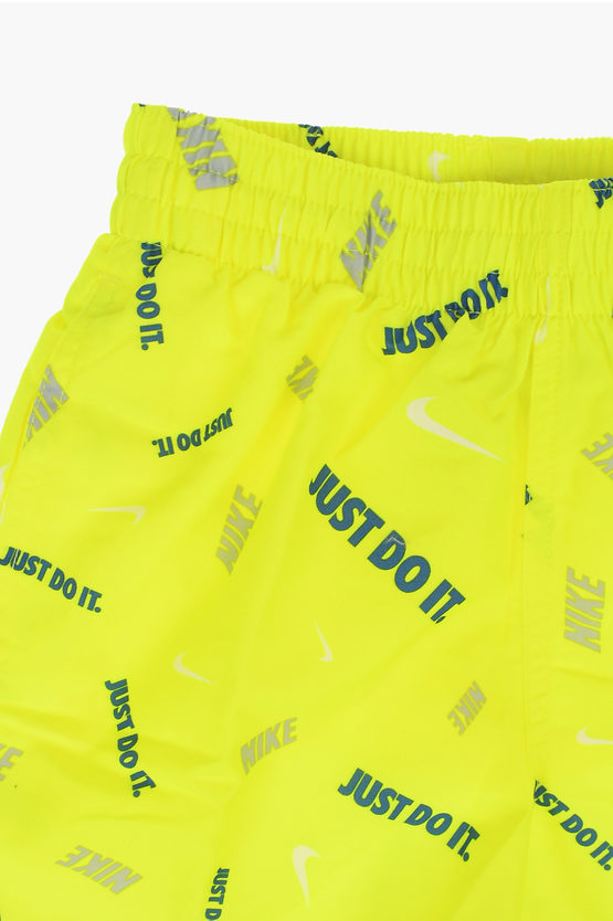 Logo Printed Boxer Swimsuit