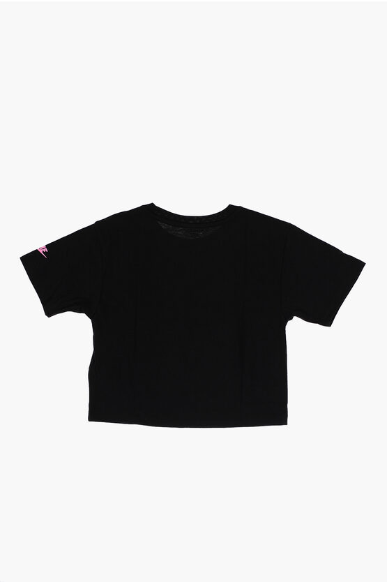 Logo Printed Boxy Fit Crew-neck T-Shirt