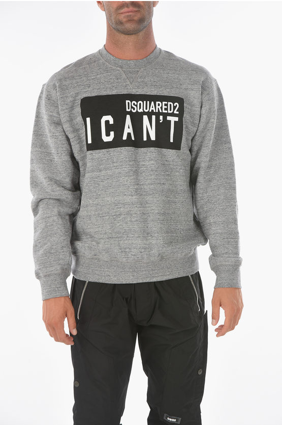 Dsquared2 Logo Printed Crew-neck Cool Fit Sweatshirt In Gray