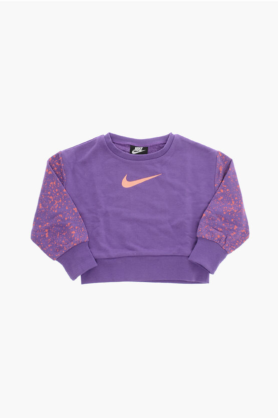 Nike Logo Printed Crew-neck Sweatshirt In Multi