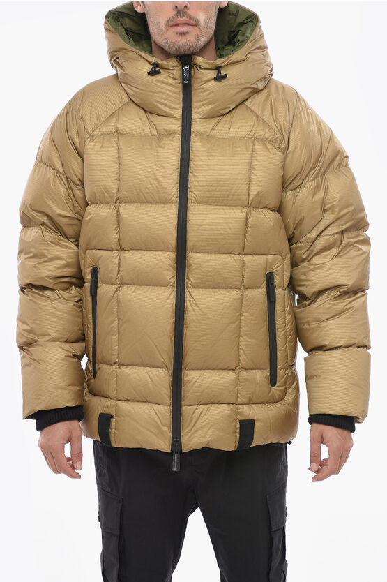 DSQUARED2 LOGO PRINTED DOWN JACKET WITH ZIPPED POCKETS