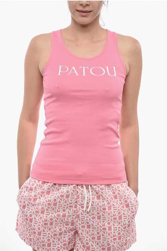 Shop Patou Logo Printed Iconic Sleeveless Top
