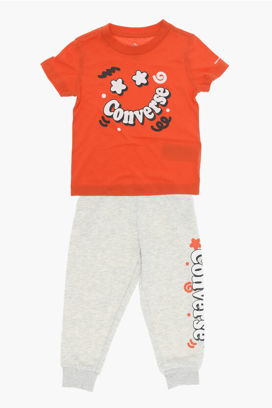 Logo Printed Joggers and T-Shirt Set