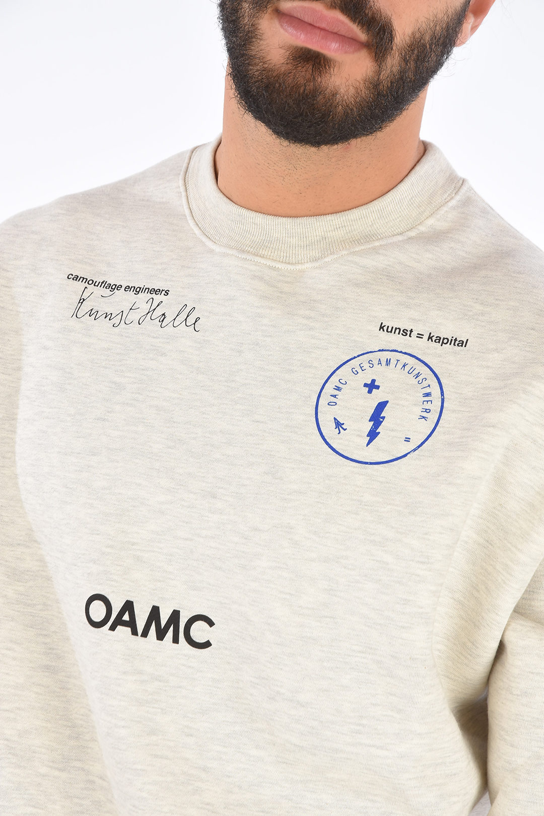 OAMC Logo Printed KUNSTHALLE Crew-Neck Sweatshirt men