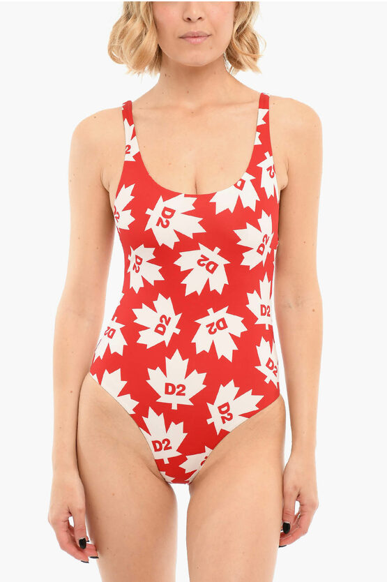 Shop Dsquared2 Logo-printed One-piece Swimsuit