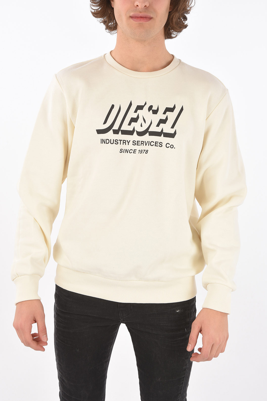 スウェット・トレーナー DIESEL Men Sweatshirt Beige DIESEL】メンズ スウェットシャツ｜フード・ジップ・オーバー