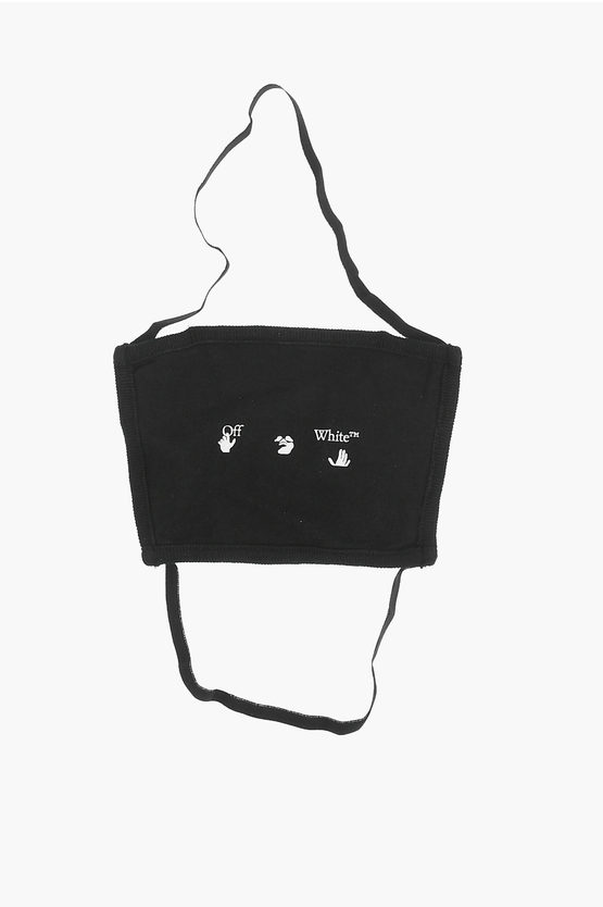 Off-white Logo Printed Swimming Face Mask In Black