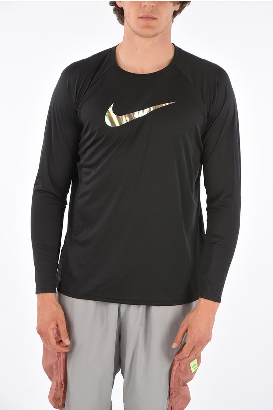 Nike Logo Printed T-shirt In Black
