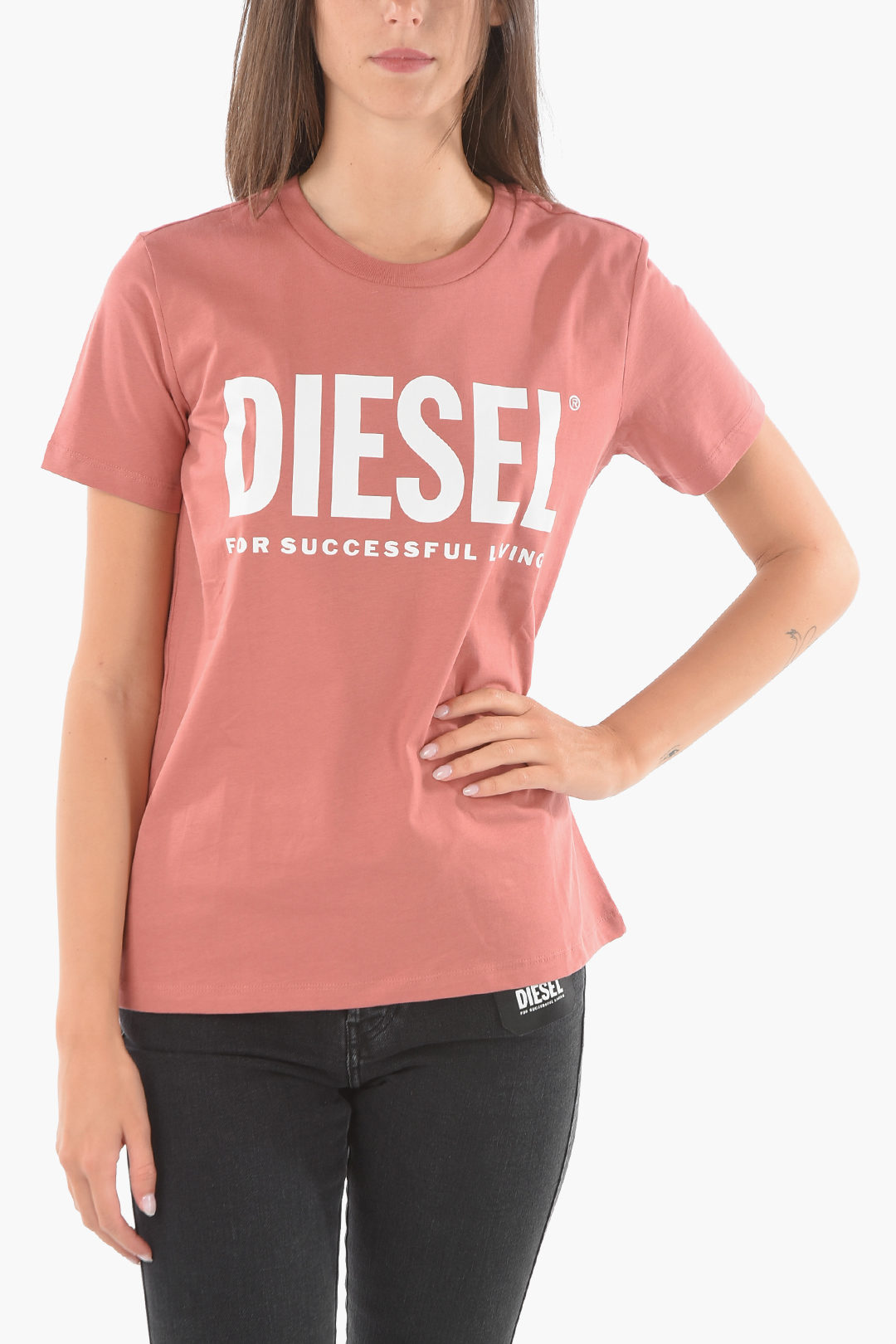 Finde sig i læser fængelsflugt Diesel Logo Printed T-SILY T-shirt women - Glamood Outlet
