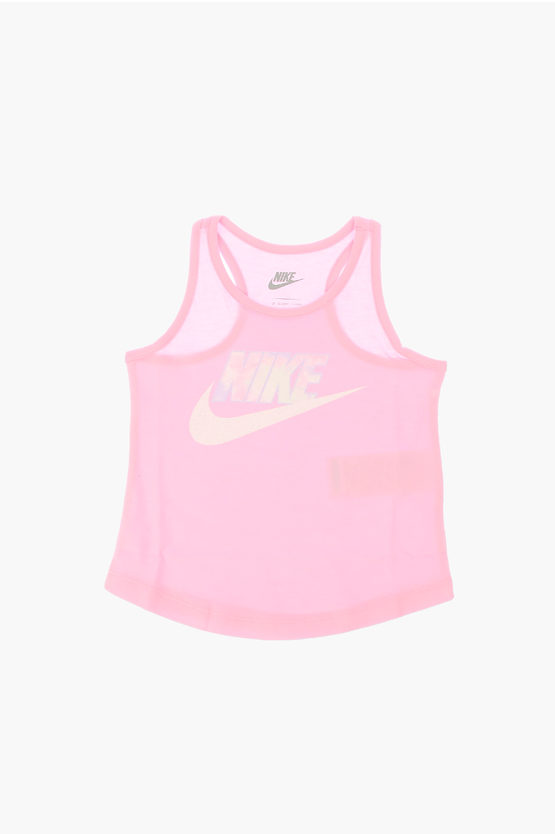 Nike Logo Printed Tank Top In Pink