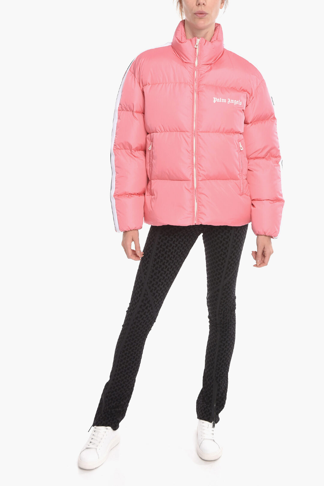 Palm Angels Logo-printed TRACK Down Jacket with Contrasting