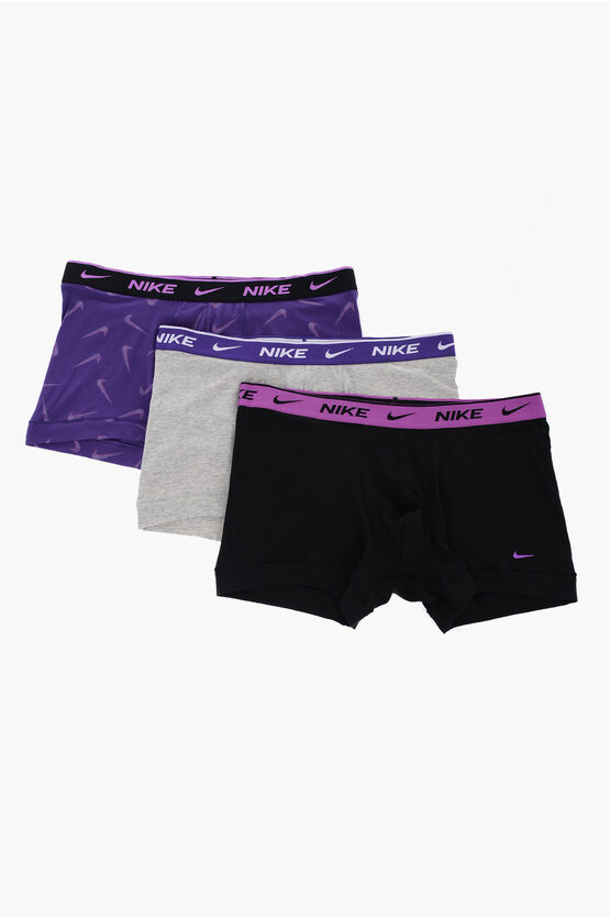Nike Logoed At The Waist 3 Pairs Of Boxers Set In Multi