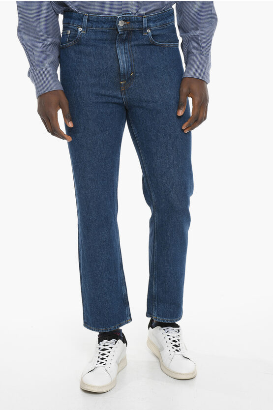 Department 5 Logoed-button Regular Fit Stingher Jeans In Blue