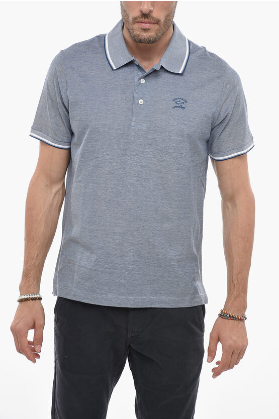 Shop Paul & Shark Logoed-buttons Polo Shirt With Embroidered Details
