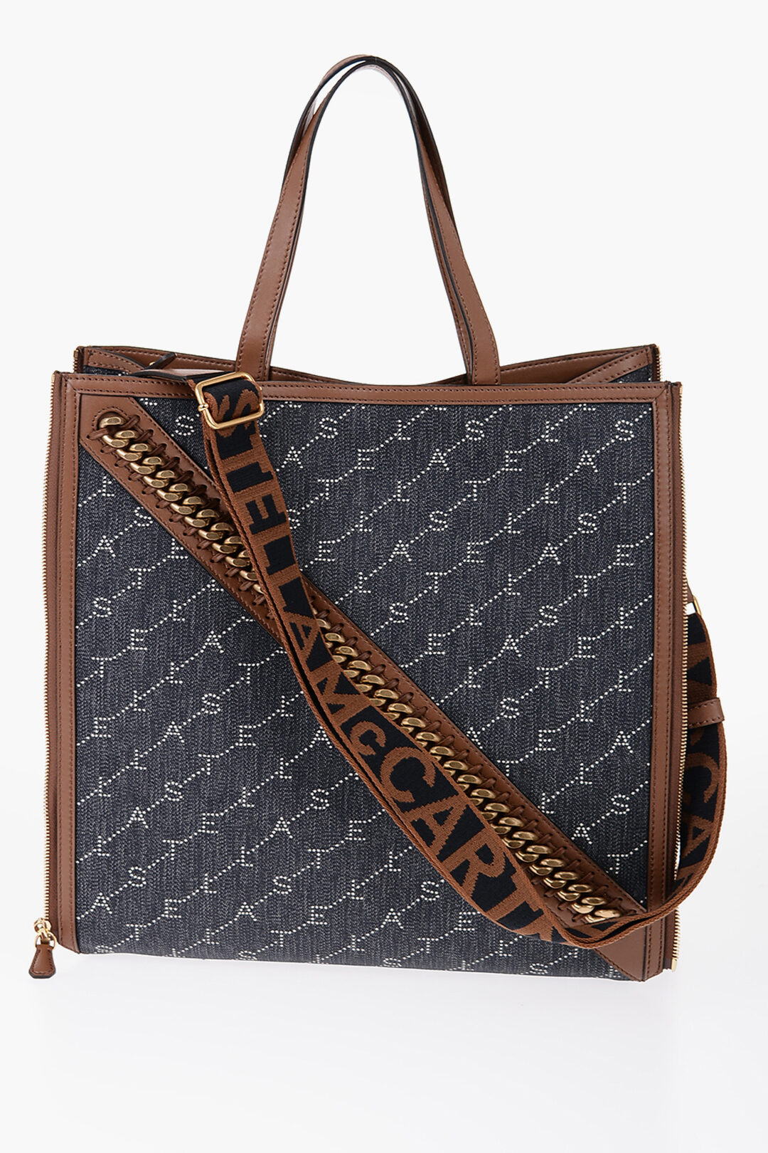 【STELLA McCARTNEY】Denim Tote Bag With Logo Branding Stella McCartney Logo-Appliquéd Denim Tote Bag | Saks Fifth