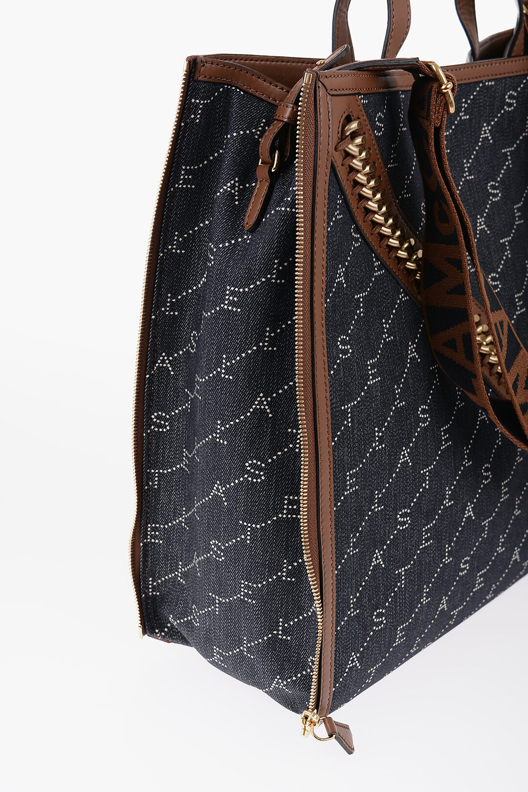 【Stella McCartney】logo distressed leather tote bag Stella McCartney Perforated Logo Faux Leather Tote | Nordstrom
