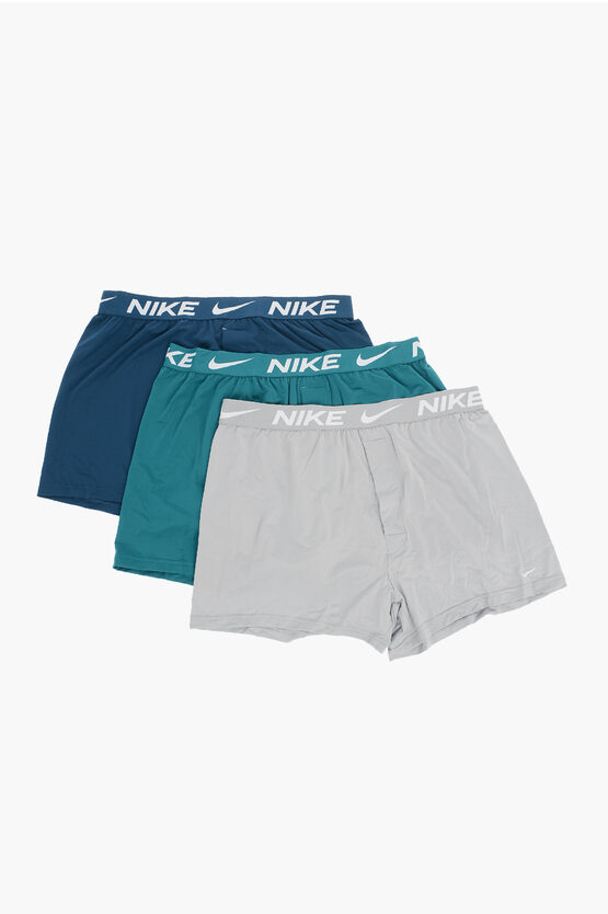 Nike Logoed Drawstring Waist Dri-fit 3 Pairs Of Boxers Set In Multi