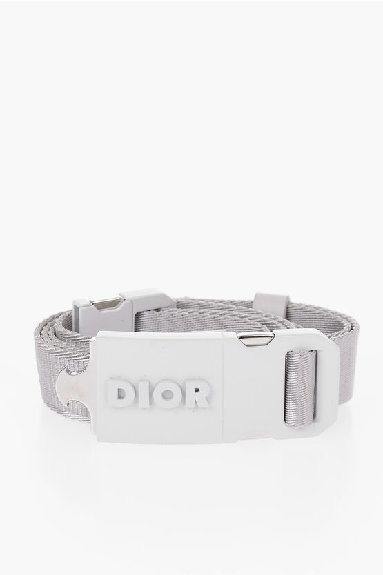 Shop Dior Logoed Fabric Belt