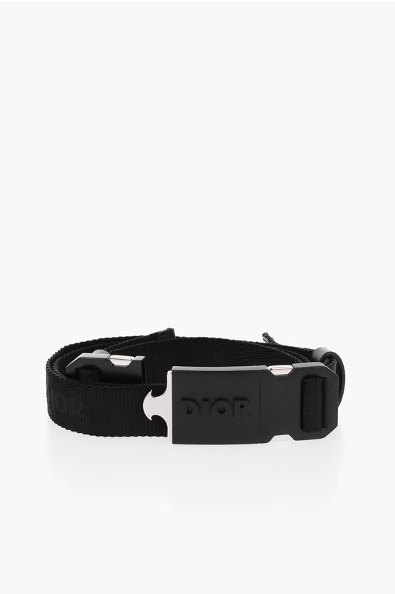 Shop Dior Logoed Fabric Belt