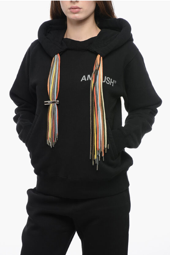 Shop Ambush Logoed Hoodie Sweatshirt With Multicolor Detail