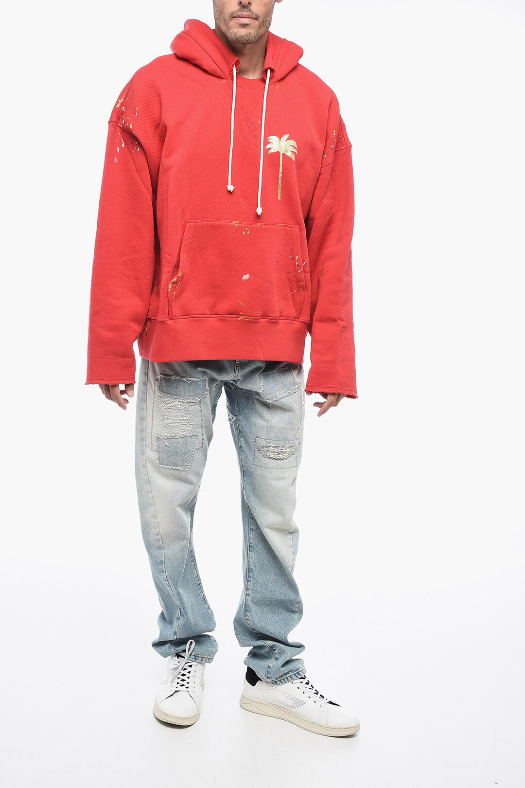 Printed Hoodie Red Palm Angels Hoodie Men's Palm Angels Tokyo