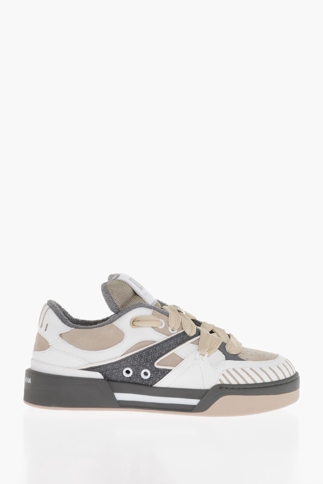 Dolce & Gabbana Logoed NEW ROMA Sneakers with Suede Detail Dolce & Gabbana Logoed NEW ROMA Sneakers with Suede Detail