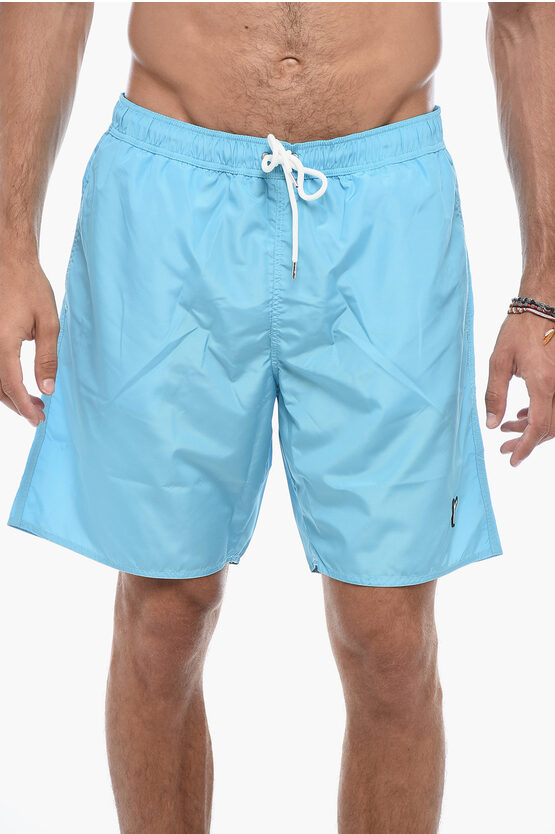 YES I AM LOGOED PATCH SWIMSHORTS 